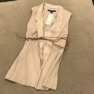 French Connection belted vest , size 4.  NWT